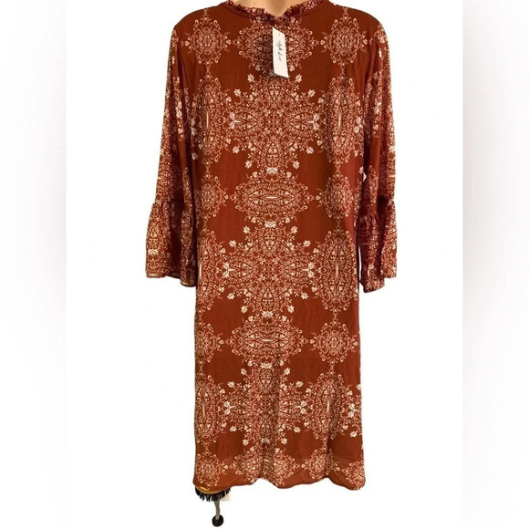 Macy’s STYLE & CO Midi Dress Size Large (L) Style Vintage Pas Ra NWT - Picture 9 of 13